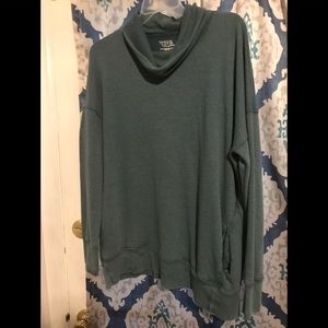 Steel Blue Funnel Neck Sweatshirt